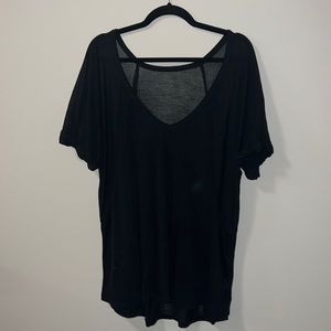 Free People black oversized shirt, size Medium